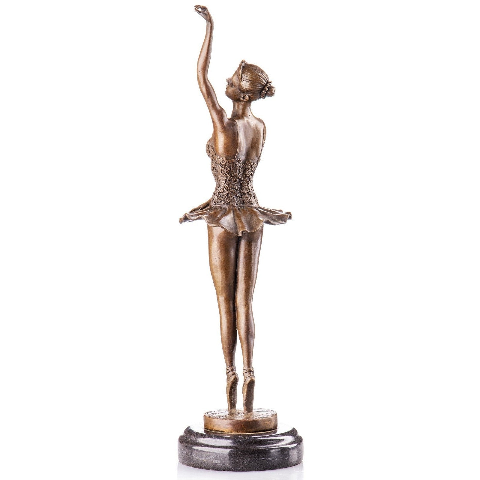 Graceful Ballerina Bronze Sculpture with Elegant Pose, Dancer & Perfor