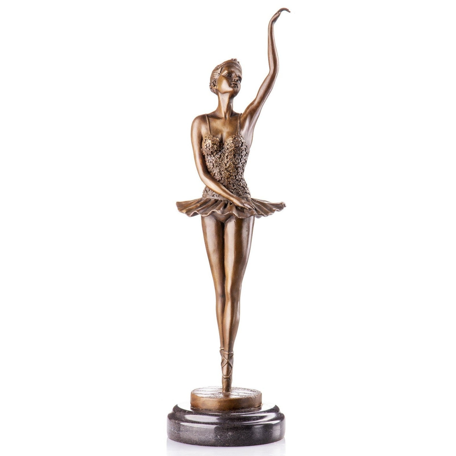 Graceful Ballerina Bronze Sculpture with Elegant Pose, Dancer & Perfor