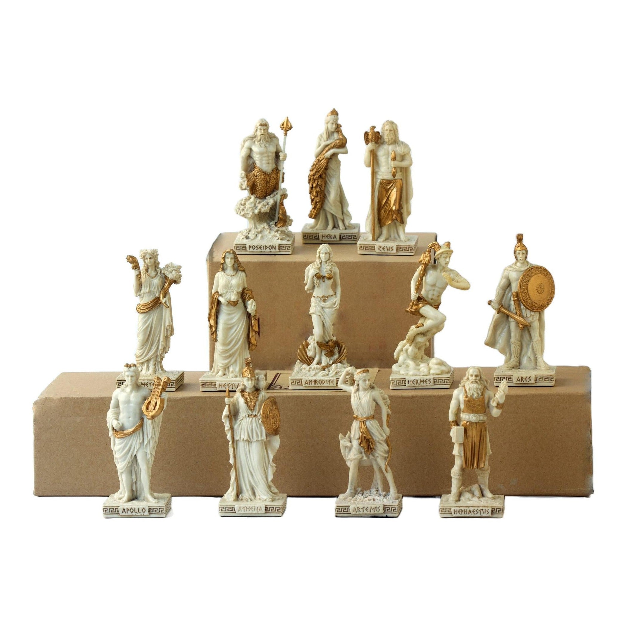 Greek Gods Statue Figurine.12 Twelve Olypmpians, Mythology & Deity Scu