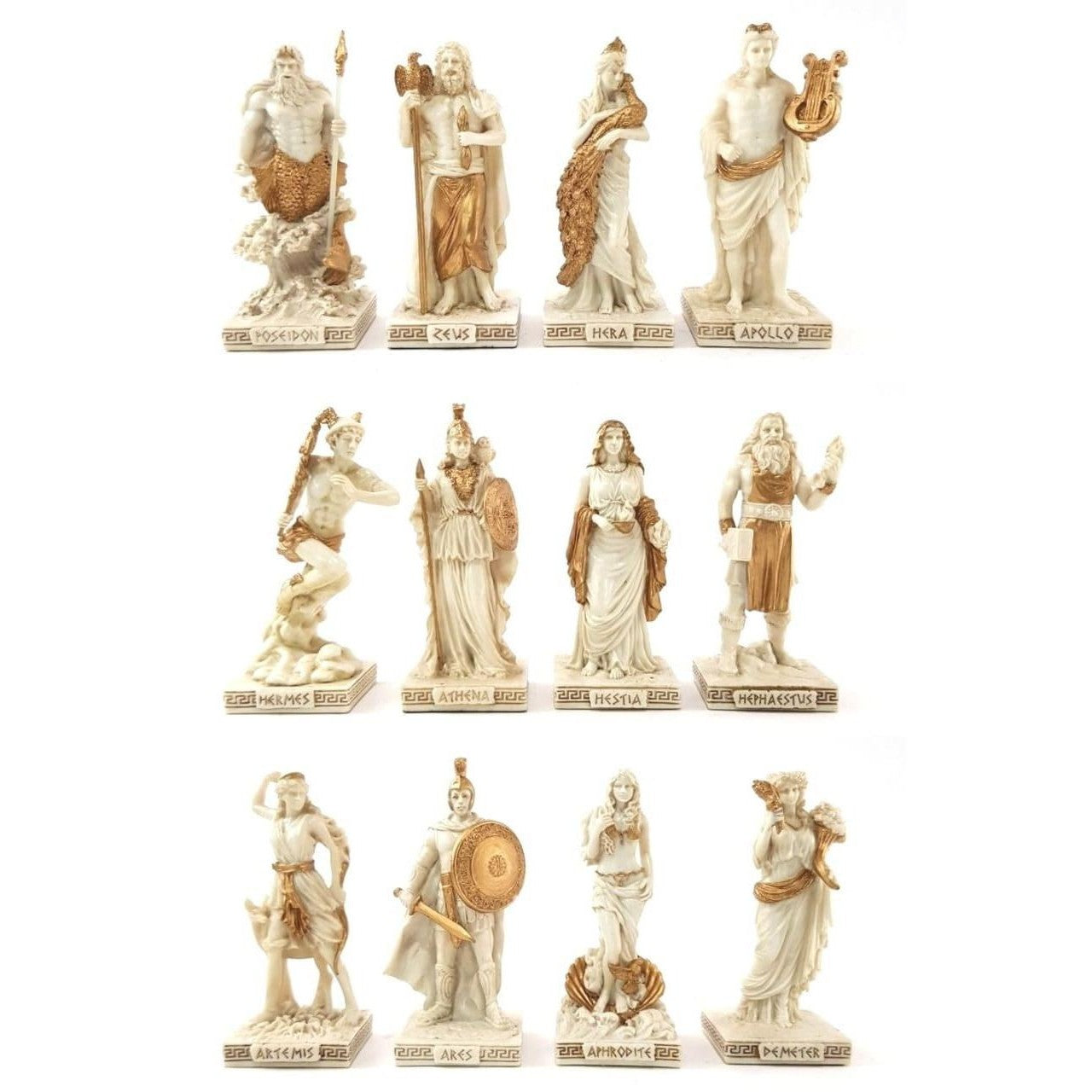 Greek Gods Statue Figurine.12 Twelve Olypmpians, Mythology & Deity Scu