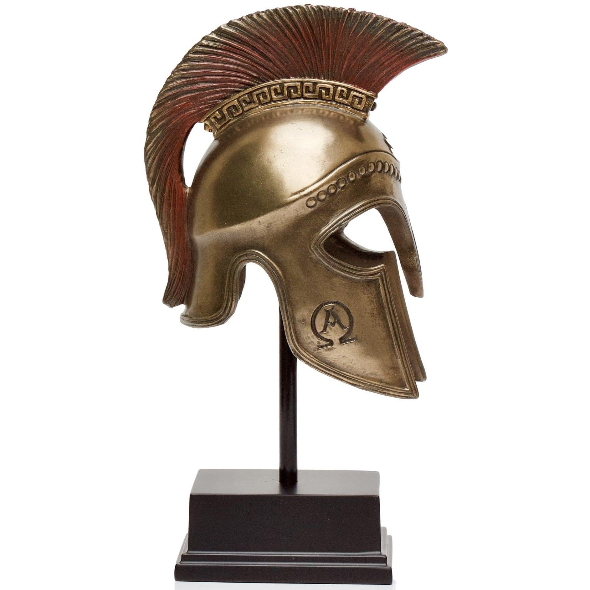 Greek Hoplite Helmet with Stand.Spartan Helmet | Curios & Collectibles