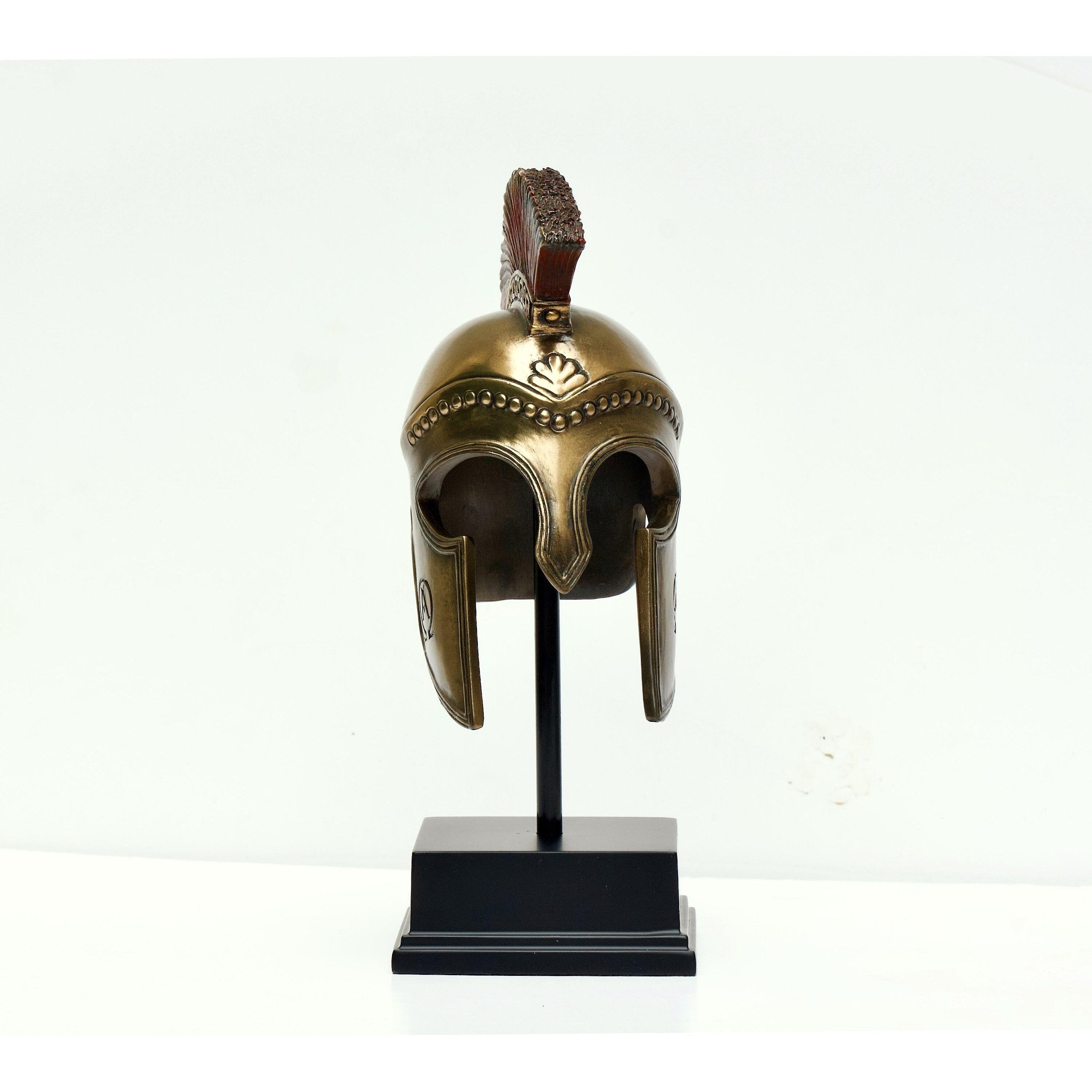 Greek Hoplite Helmet with Stand.Spartan Helmet | Curios & Collectibles