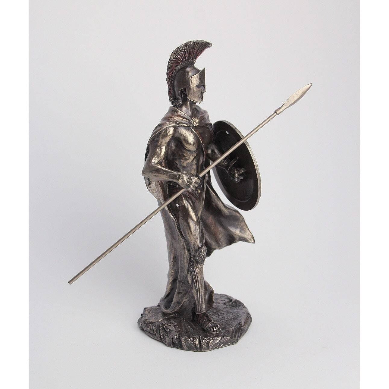 Greek Spartan King Leonidas Statue Sculpture Figure Bronze Finish