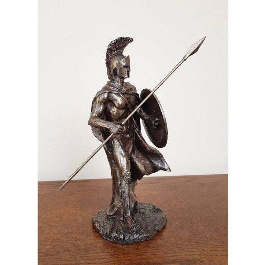 Greek Spartan King Leonidas Statue Sculpture Figure Bronze Finish