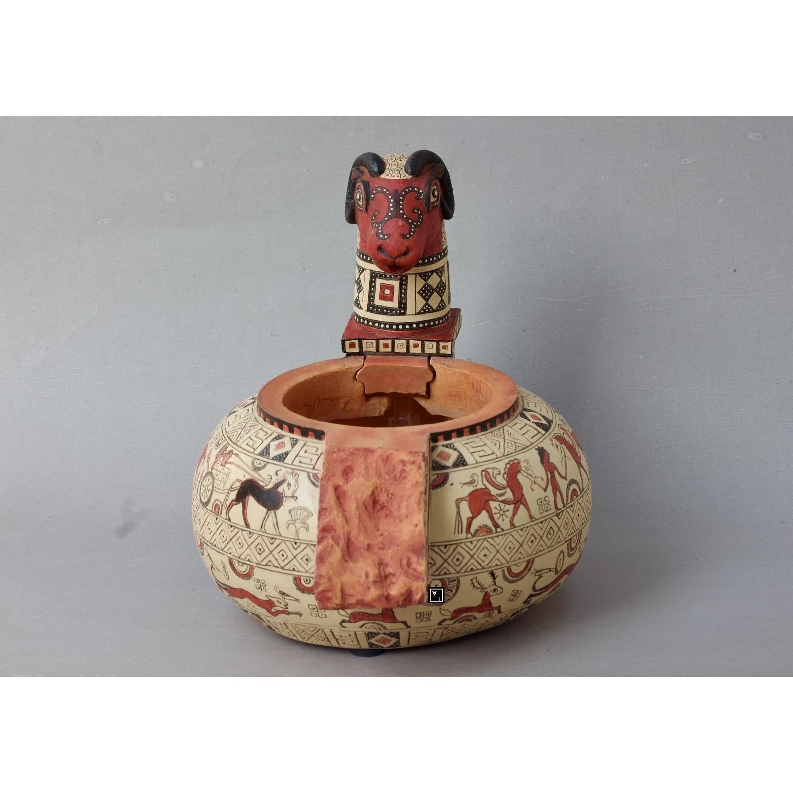 Greek Wild Goat Style Clay Vase | Vases & Bowls | Home Decor