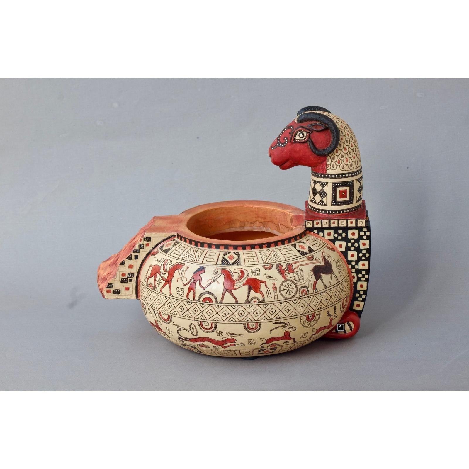 Greek Wild Goat Style Clay Vase | Vases & Bowls | Home Decor