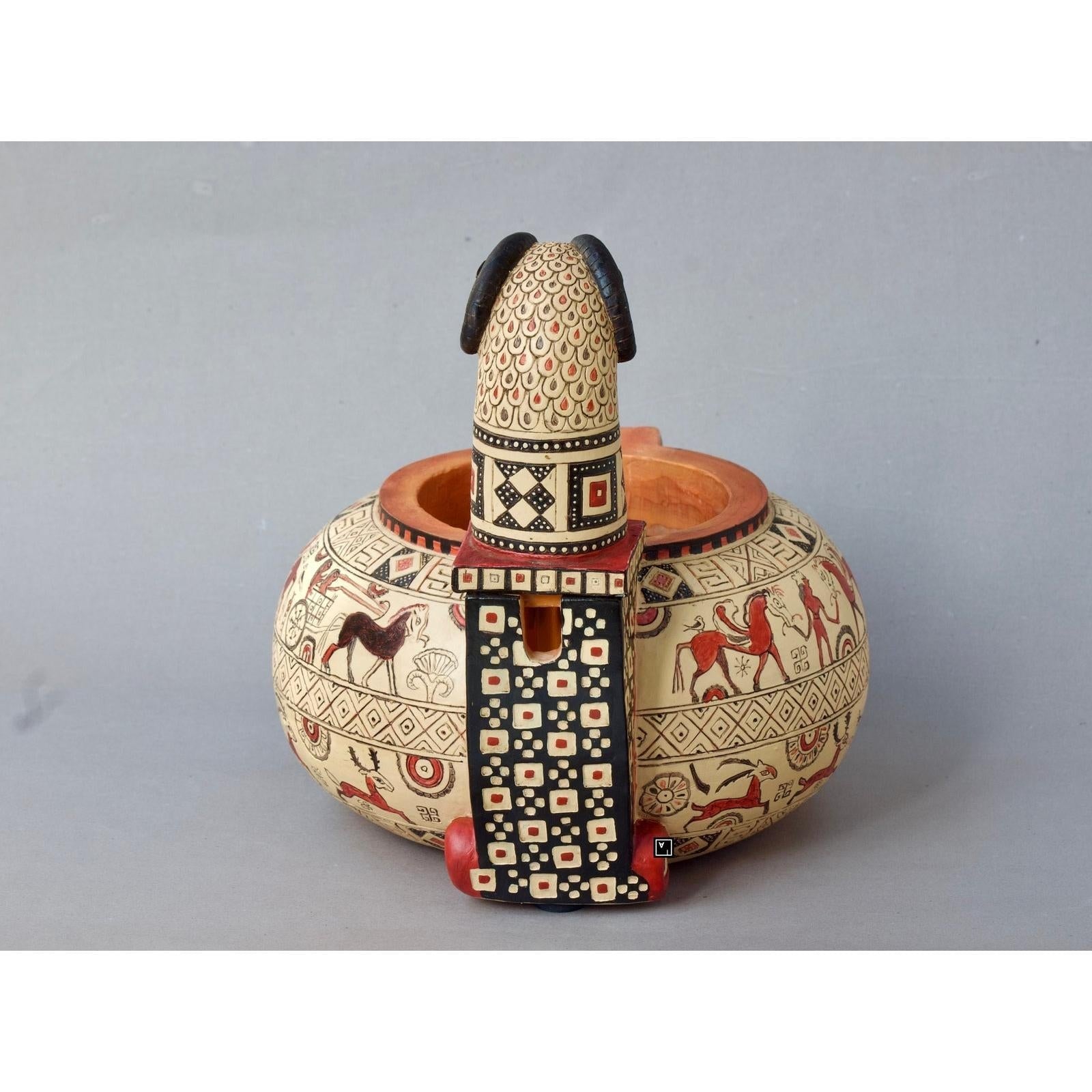 Greek Wild Goat Style Clay Vase | Vases & Bowls | Home Decor