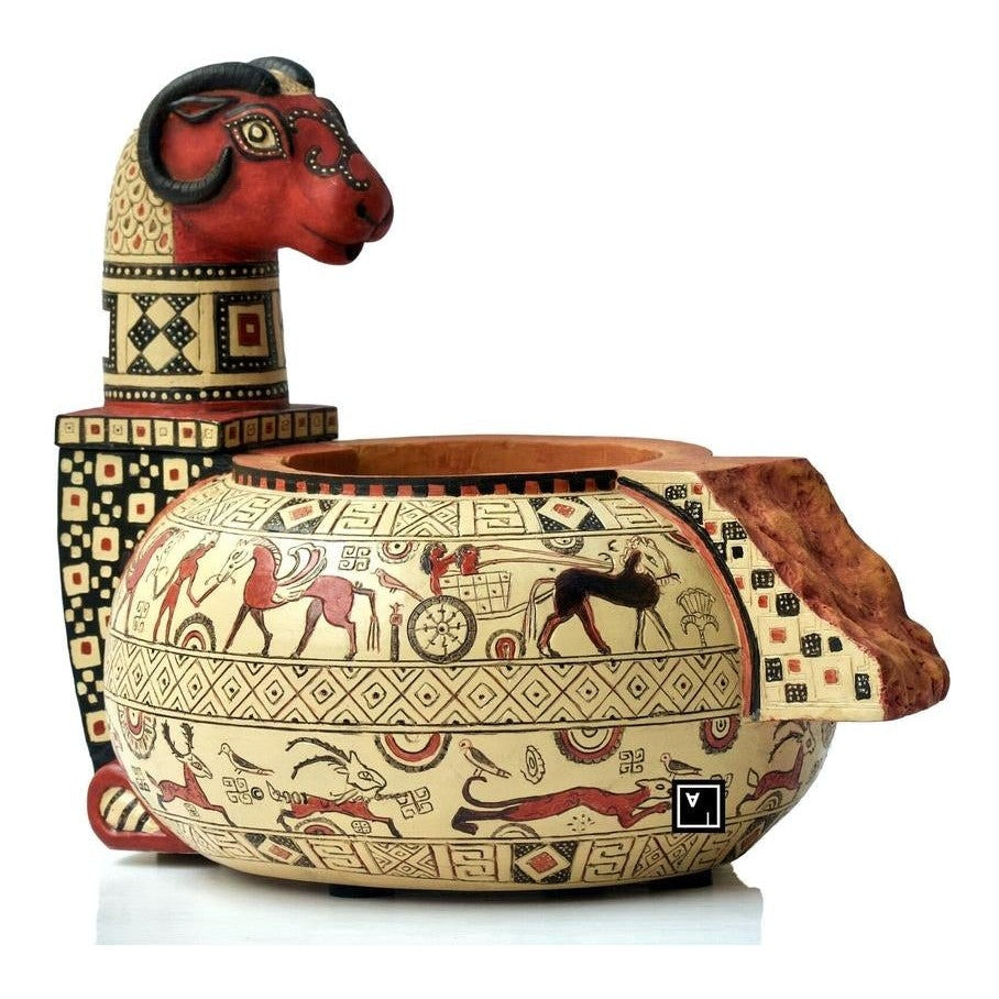 Greek Wild Goat Style Clay Vase | Vases & Bowls | Home Decor