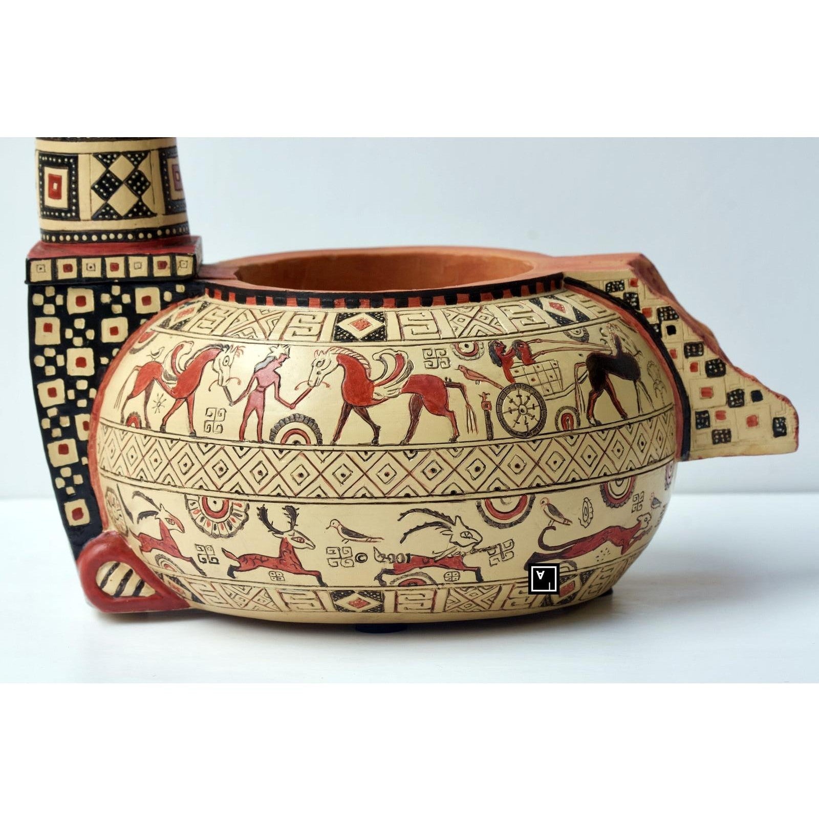 Greek Wild Goat Style Clay Vase | Vases & Bowls | Home Decor