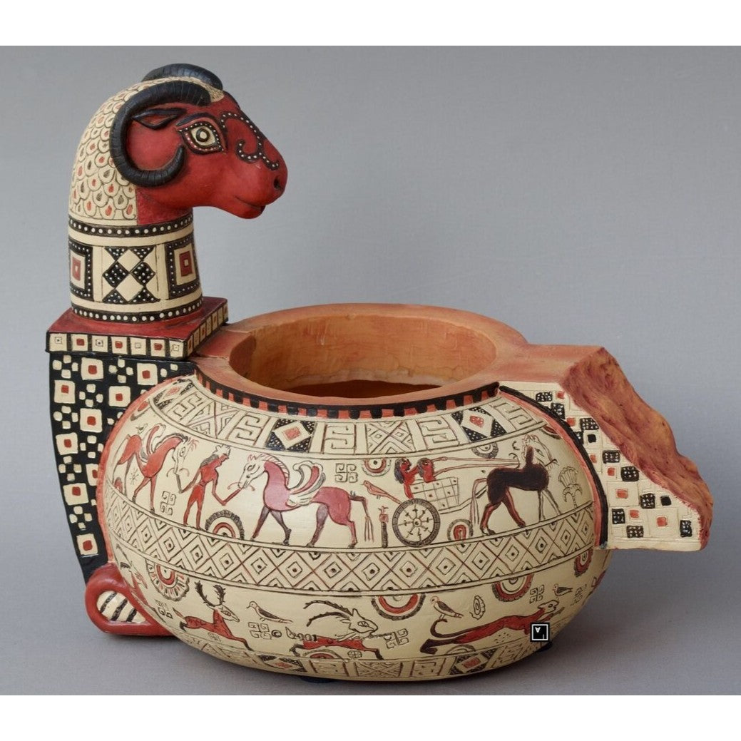 Greek Wild Goat Style Clay Vase | Vases & Bowls | Home Decor