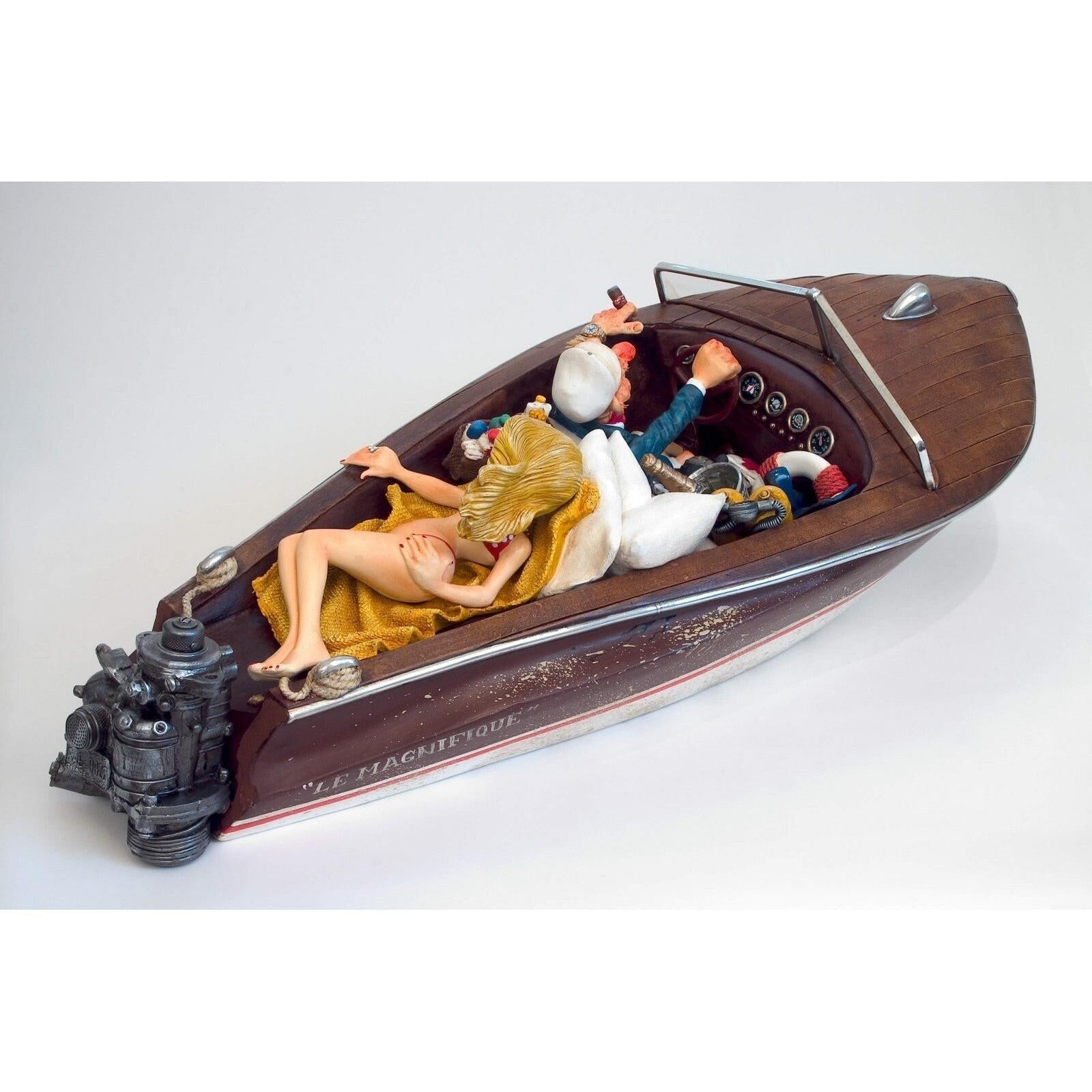 Guillermo Forchino The Playboy Comic Art Speed Boat Sculpture FO85048