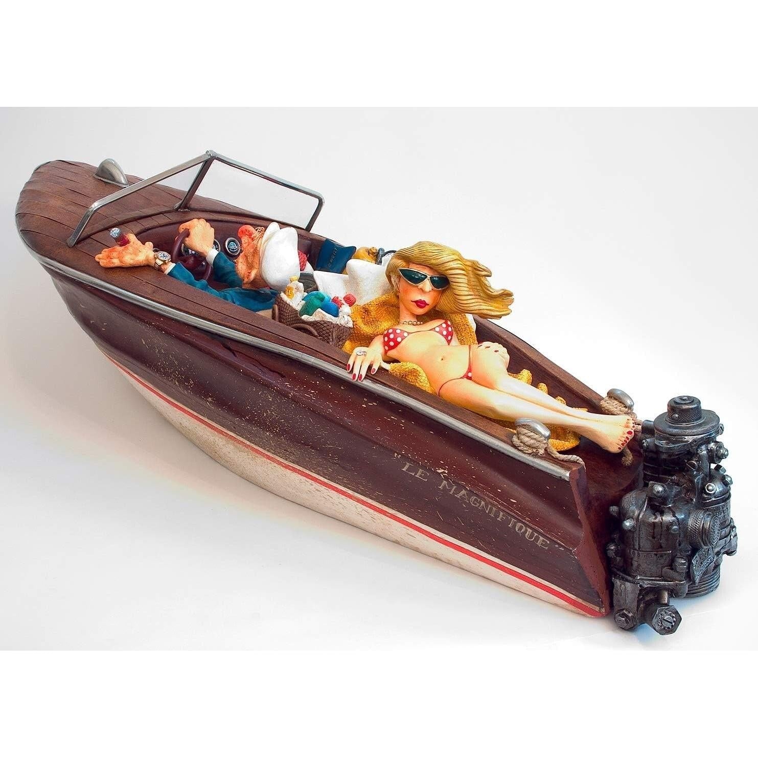 Guillermo Forchino The Playboy Comic Art Speed Boat Sculpture FO85048