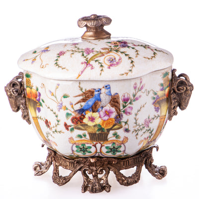 Porcelain with bronze box | Handcrafted Ceramic Decor | Unique Home