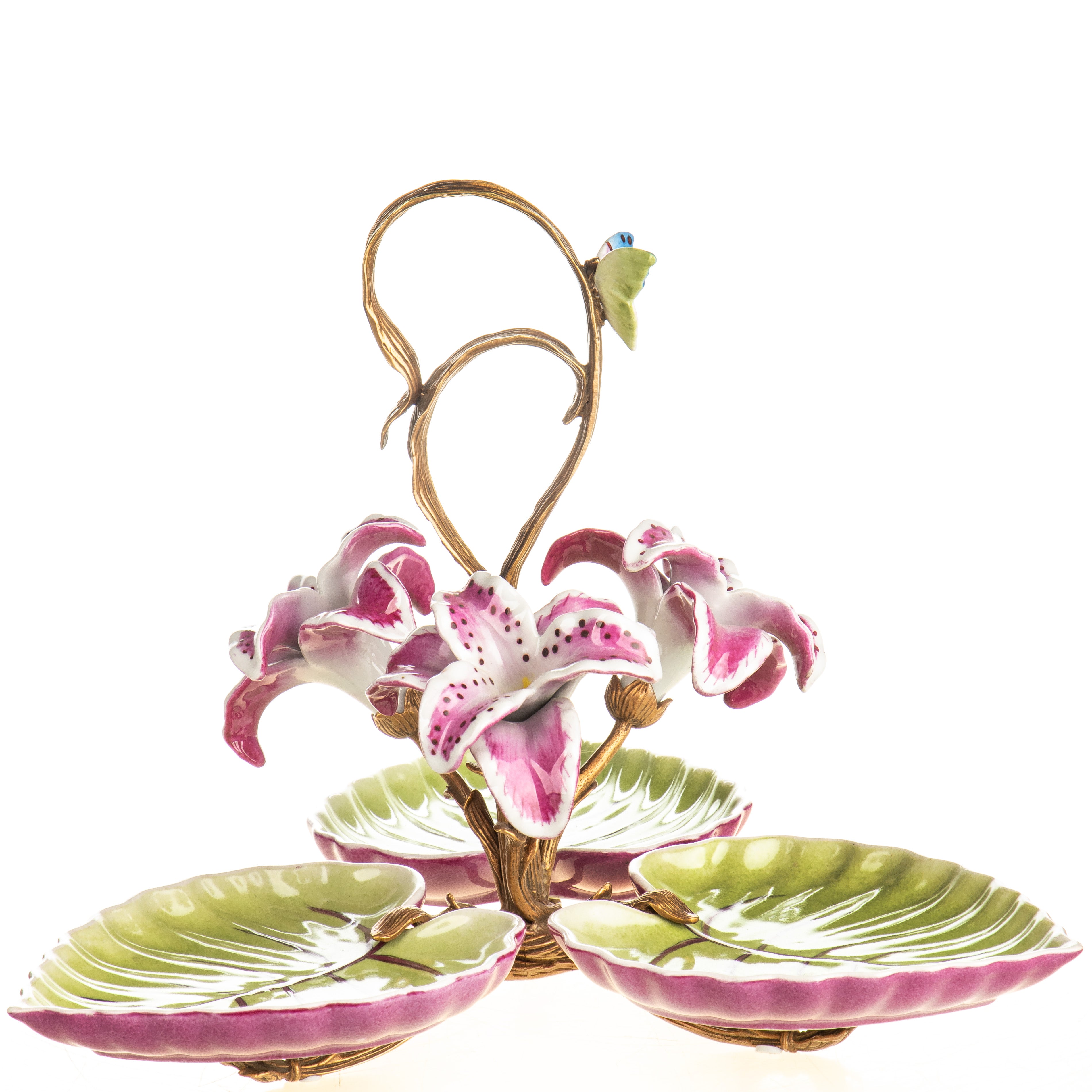 Porcelain Centerpiece Bowl with Bronze Mounts