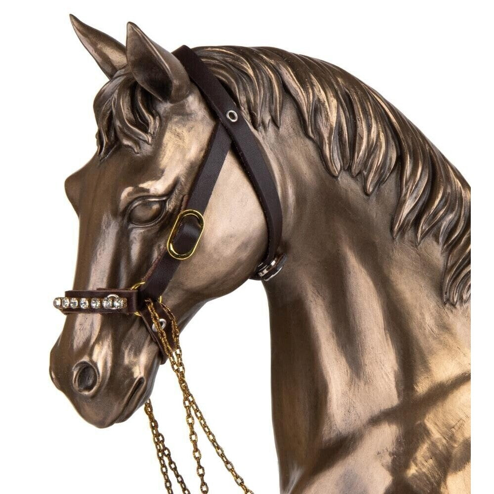 Horse with crystals On Bridle and Saddle | Animal Sculptures