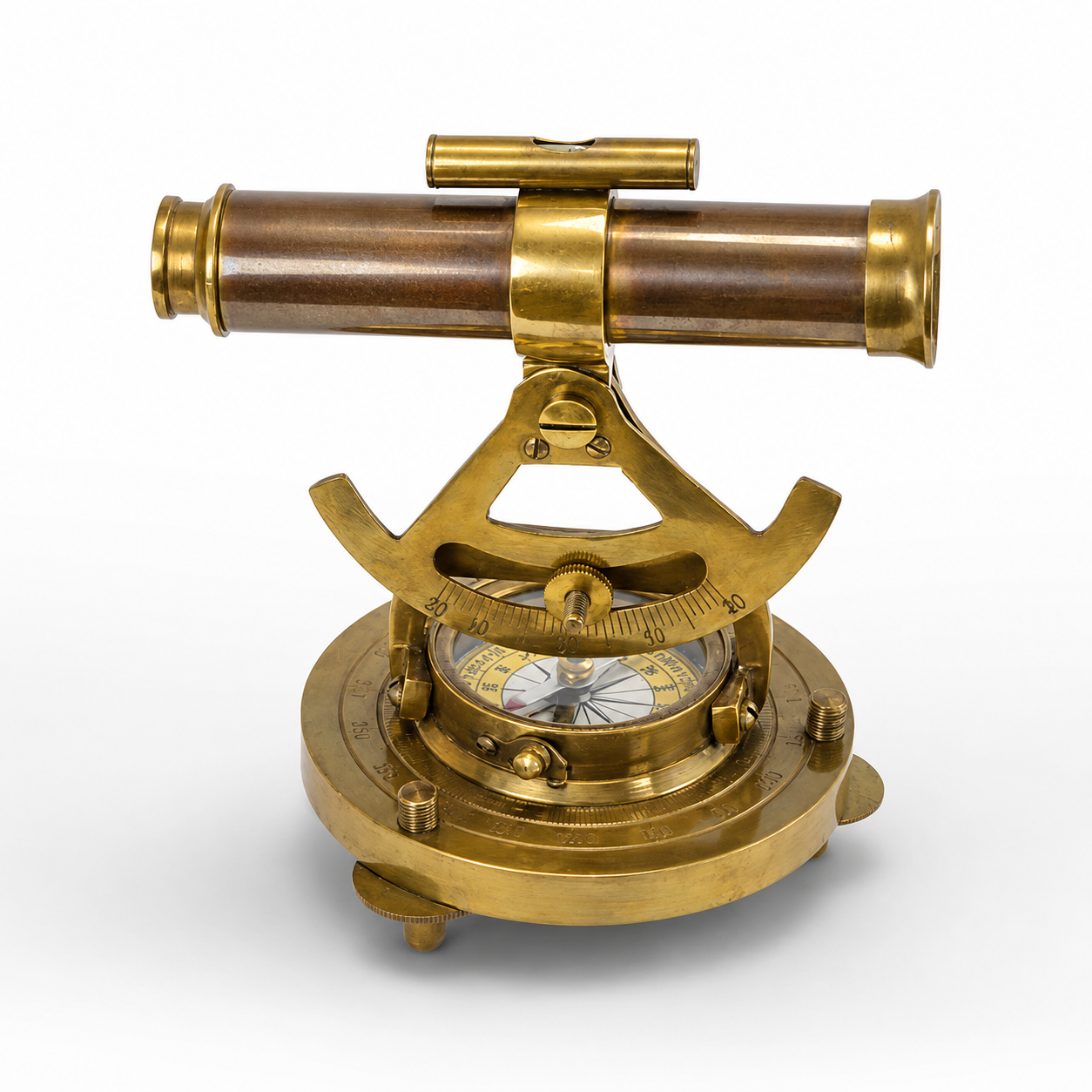 Precision & Heritage: Antique Brass Theodolite | Curios & Collectibles