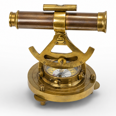 Precision & Heritage: Antique Brass Theodolite | Curios & Collectibles
