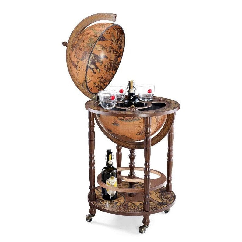 Italian Map Globe Opens into Drink Bar | Curios & Collectibles