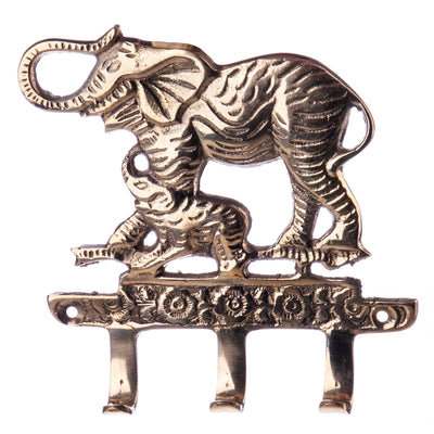 Elephant Wall Hook Decor | Handcrafted Brass Decor