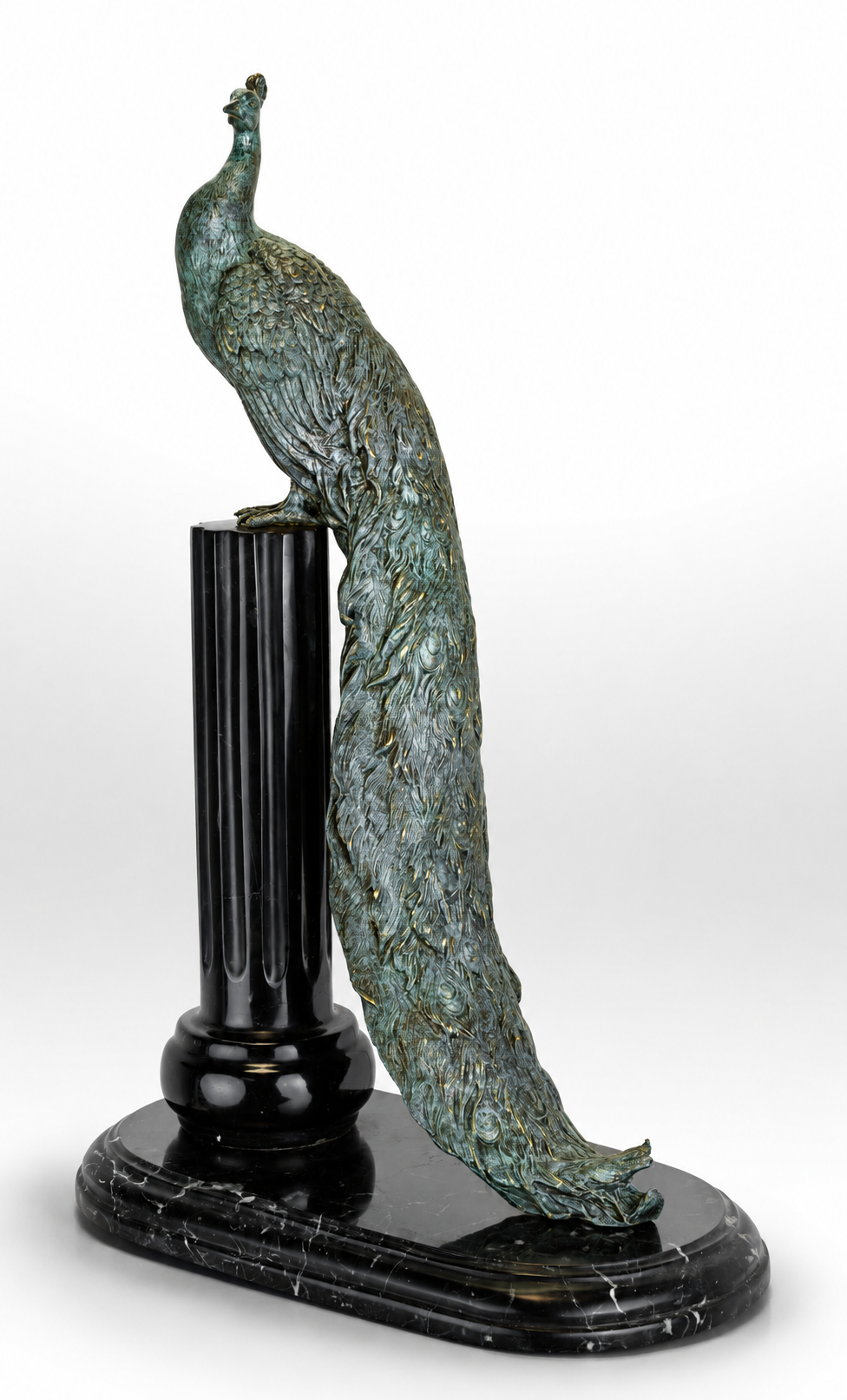 Bronze Sculpture of a Peacock. Animal Decor | Animal Sculptures