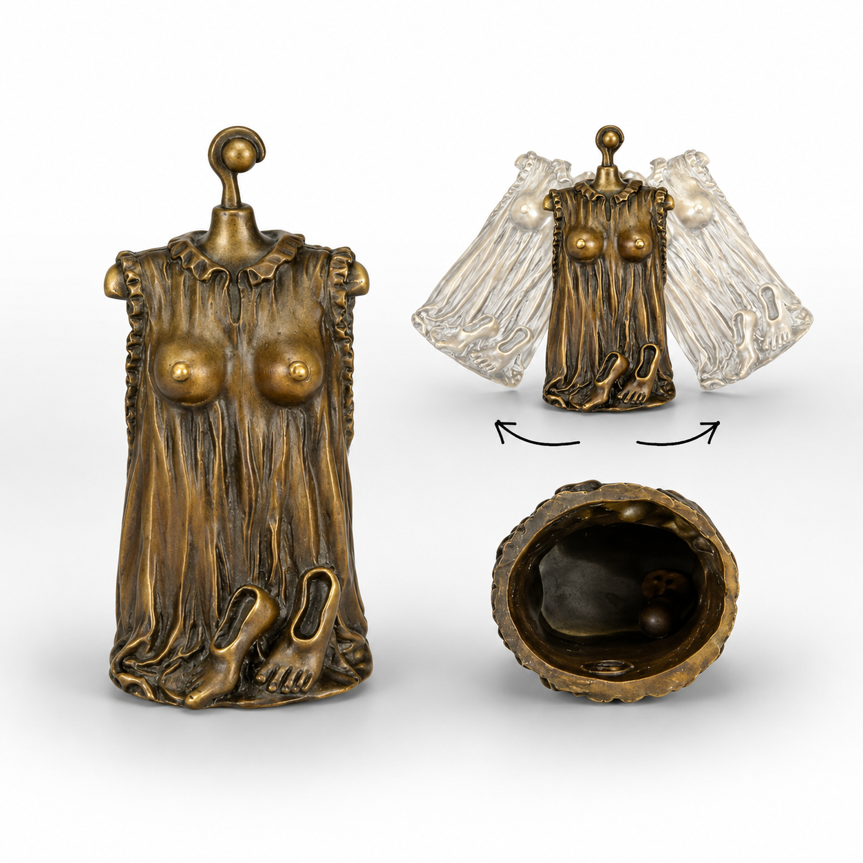 Table Bell Featuring a women Figure | Figurines & Statues