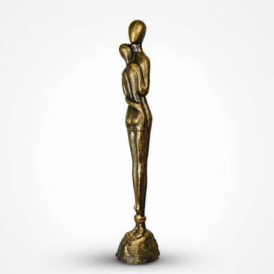 Embracing Couple - Bronze Look | Handcrafted Cast Iron Decor