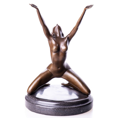 Kneeling Nude Woman Bronze Sculpture | Nude & Figurative Art