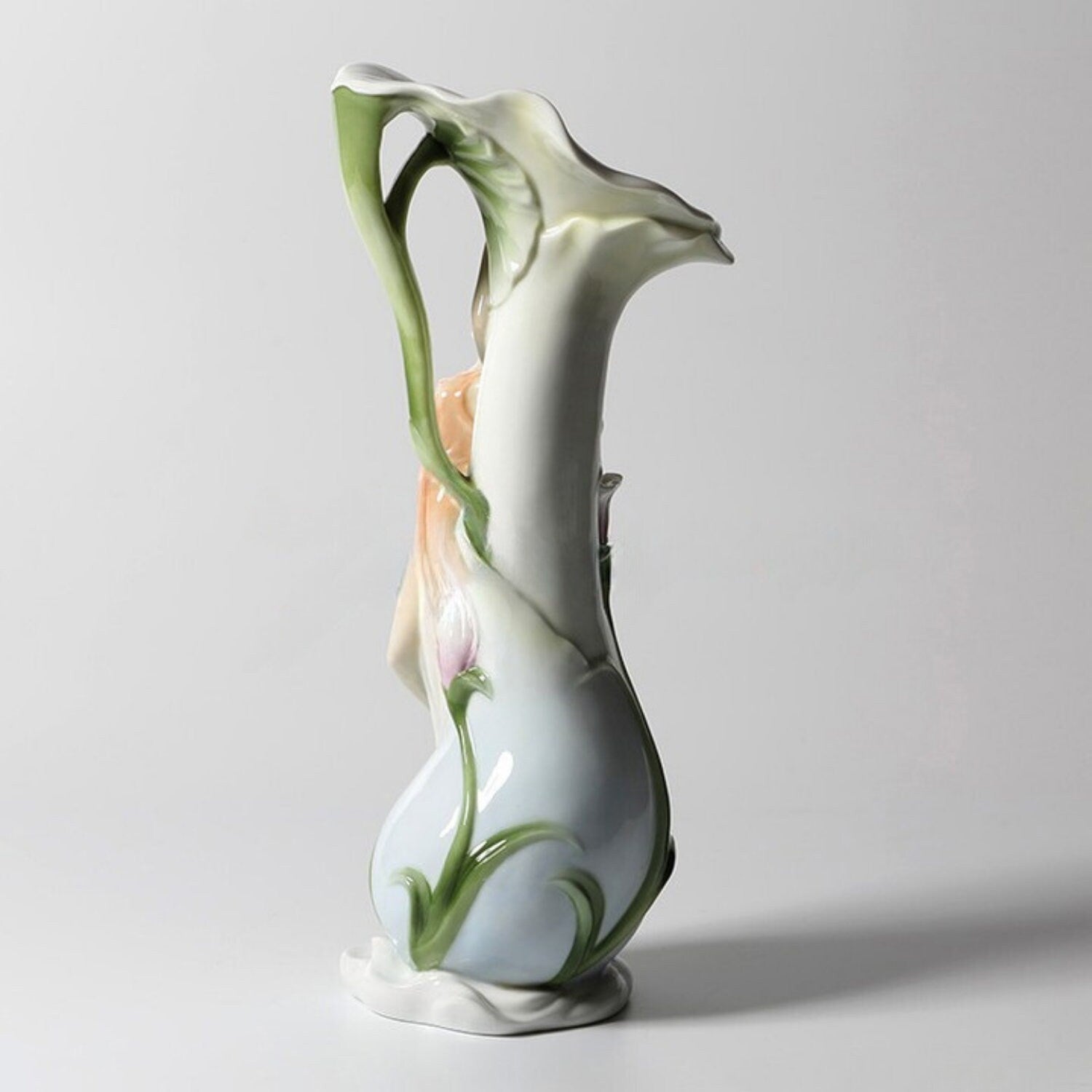 Lady on Tulip Porcelain Vase | Vases & Bowls | Home Decor