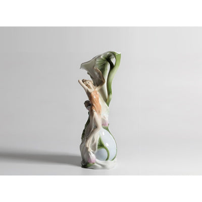 Lady on Tulip Porcelain Vase | Vases & Bowls | Home Decor