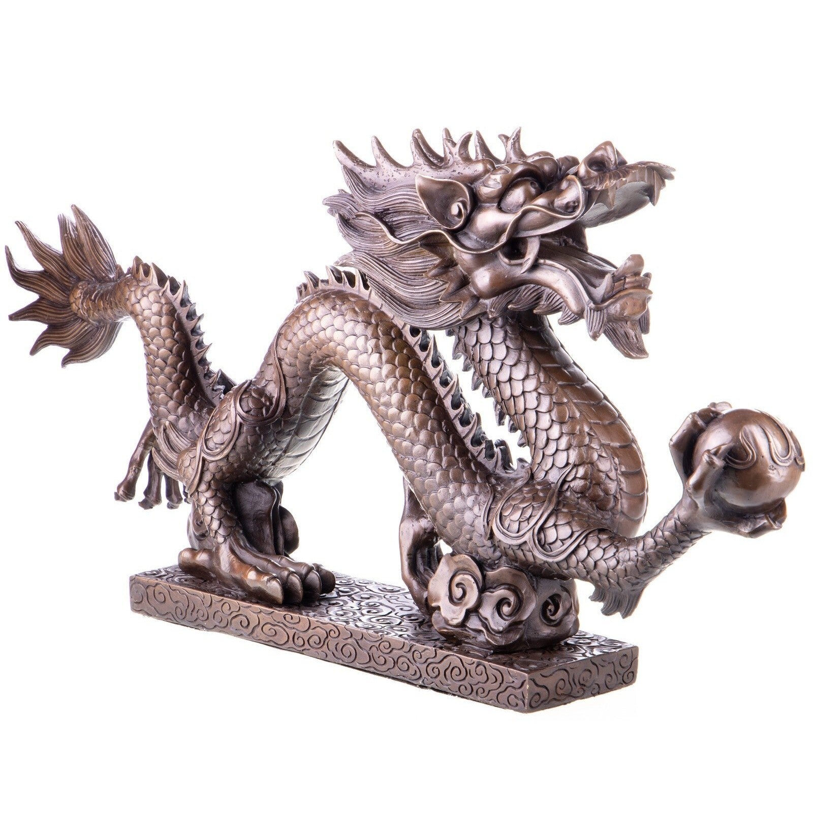 Large Bronze Chinese Dragon Statue | Animal Sculptures | Home Decor