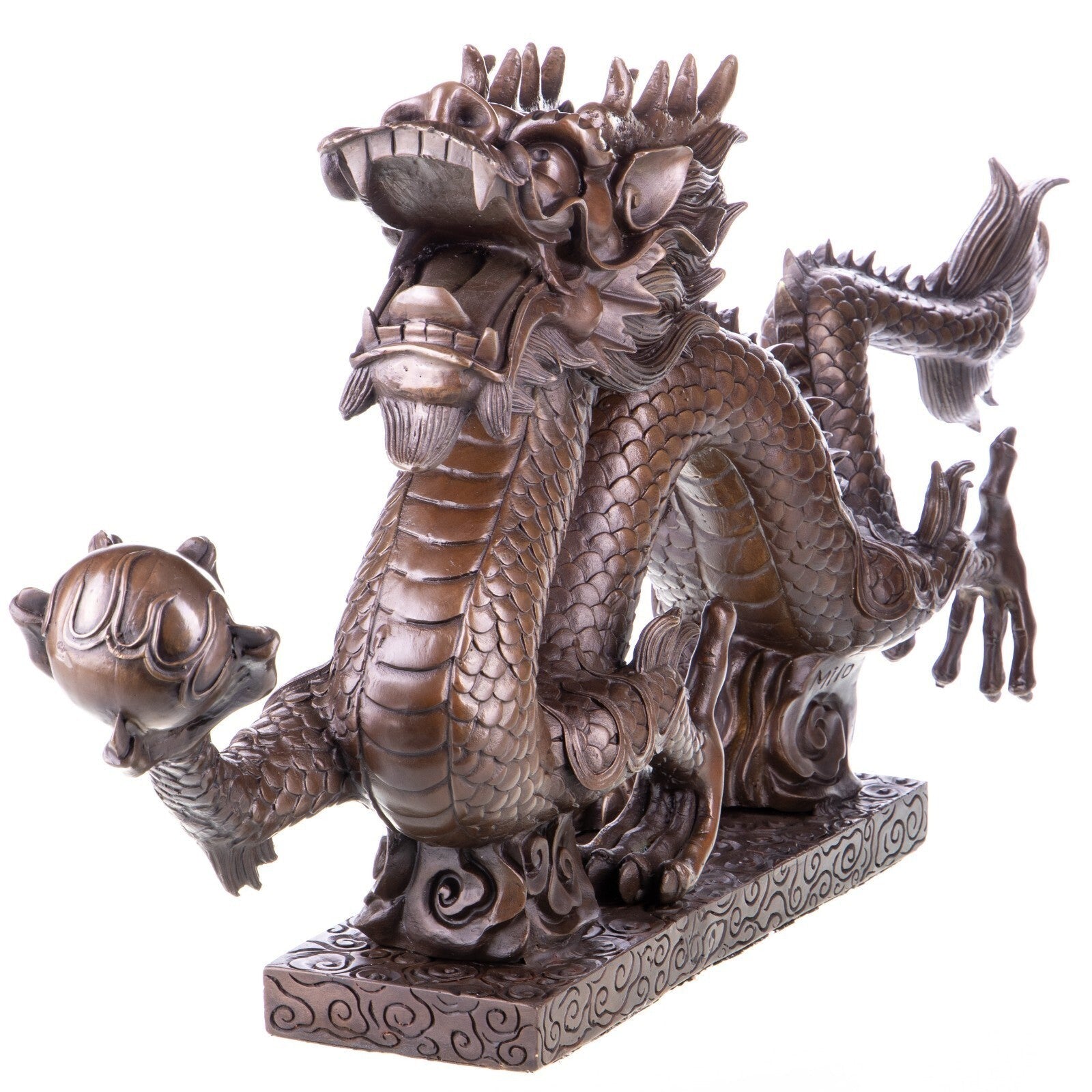 Large Bronze Chinese Dragon Statue | Animal Sculptures | Home Decor