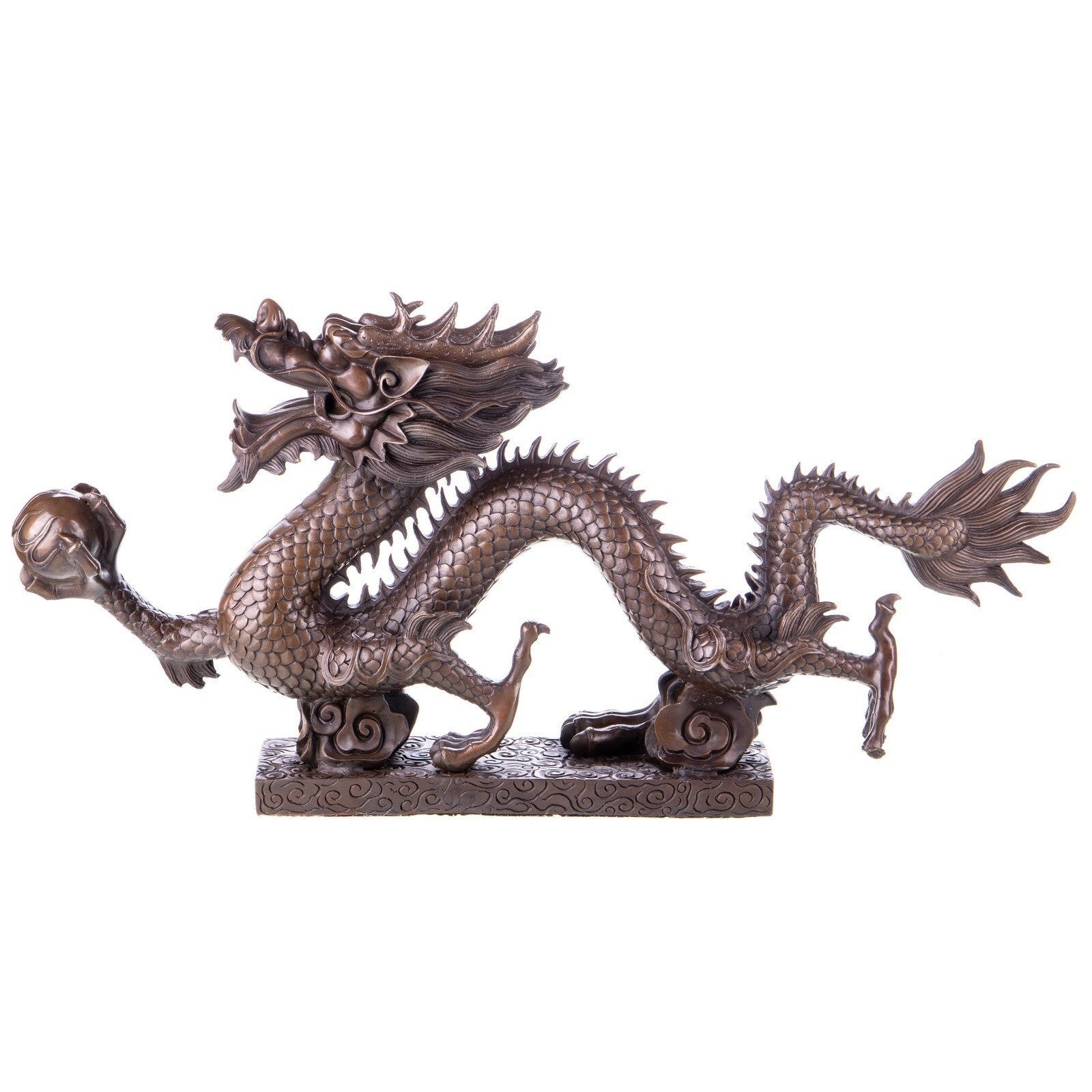 Large Bronze Chinese Dragon Statue | Animal Sculptures | Home Decor