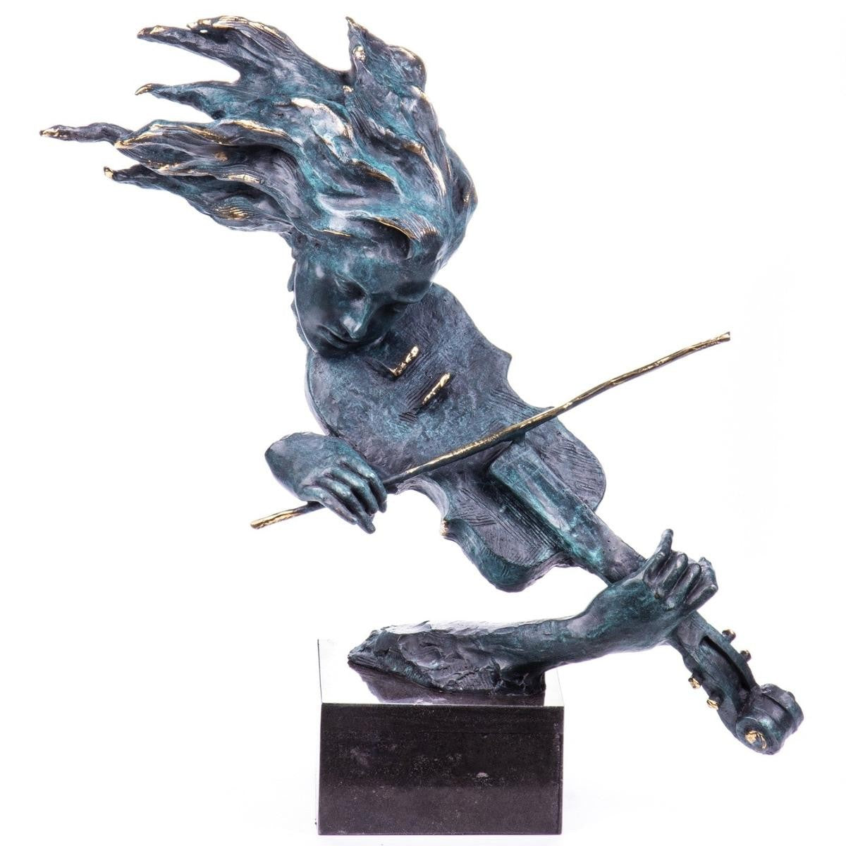Large Bronze Violinist Sculpture | Dancer & Performance Sculptures