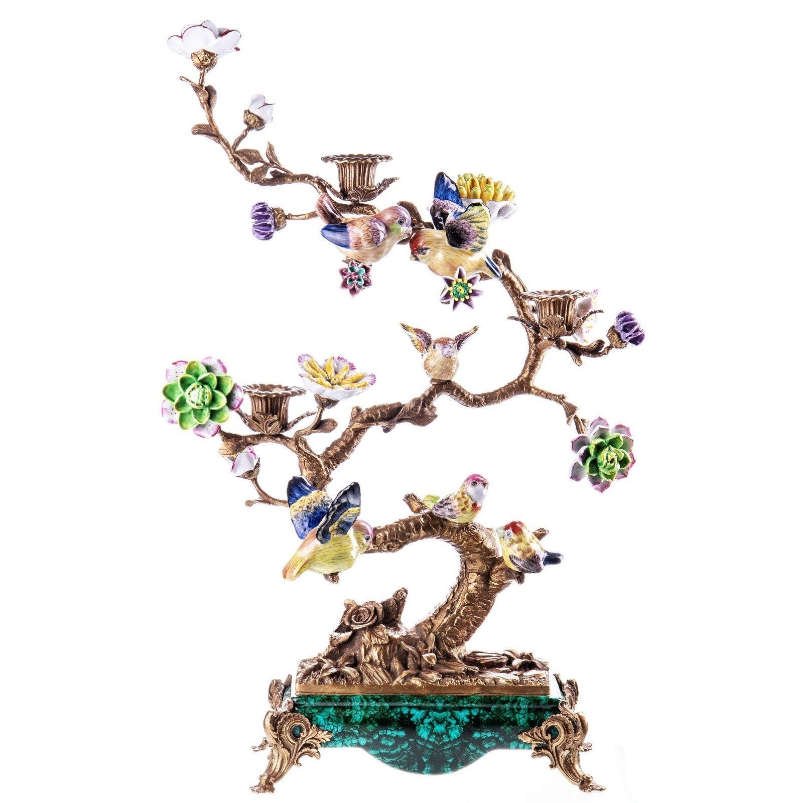 Large Floral Porcelain Covered Urn with Bronze Neoclassical Mounts