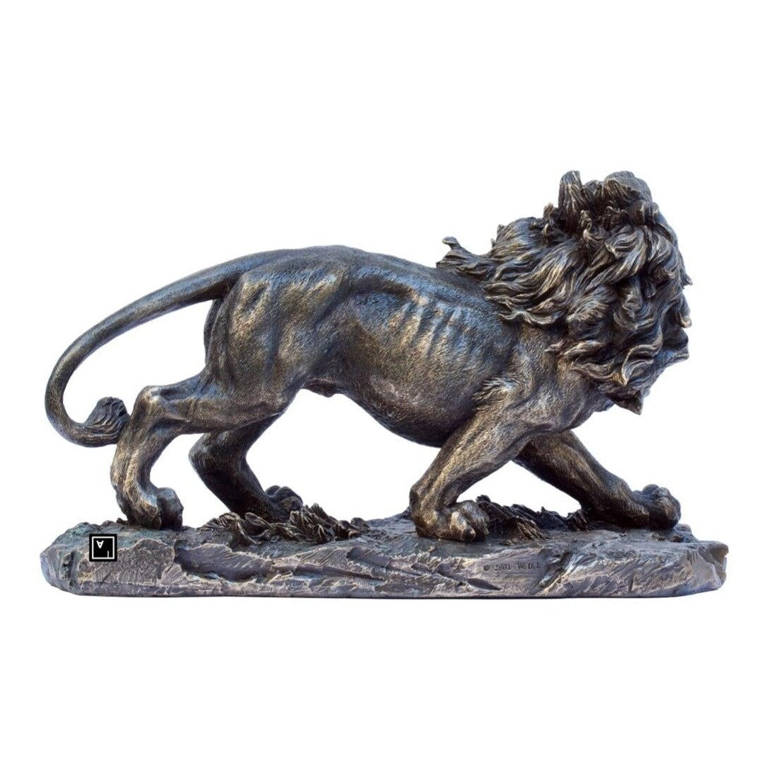 Large Lion Roaring Statue Figurine.Lion Statue.Lion Bronzed Statue