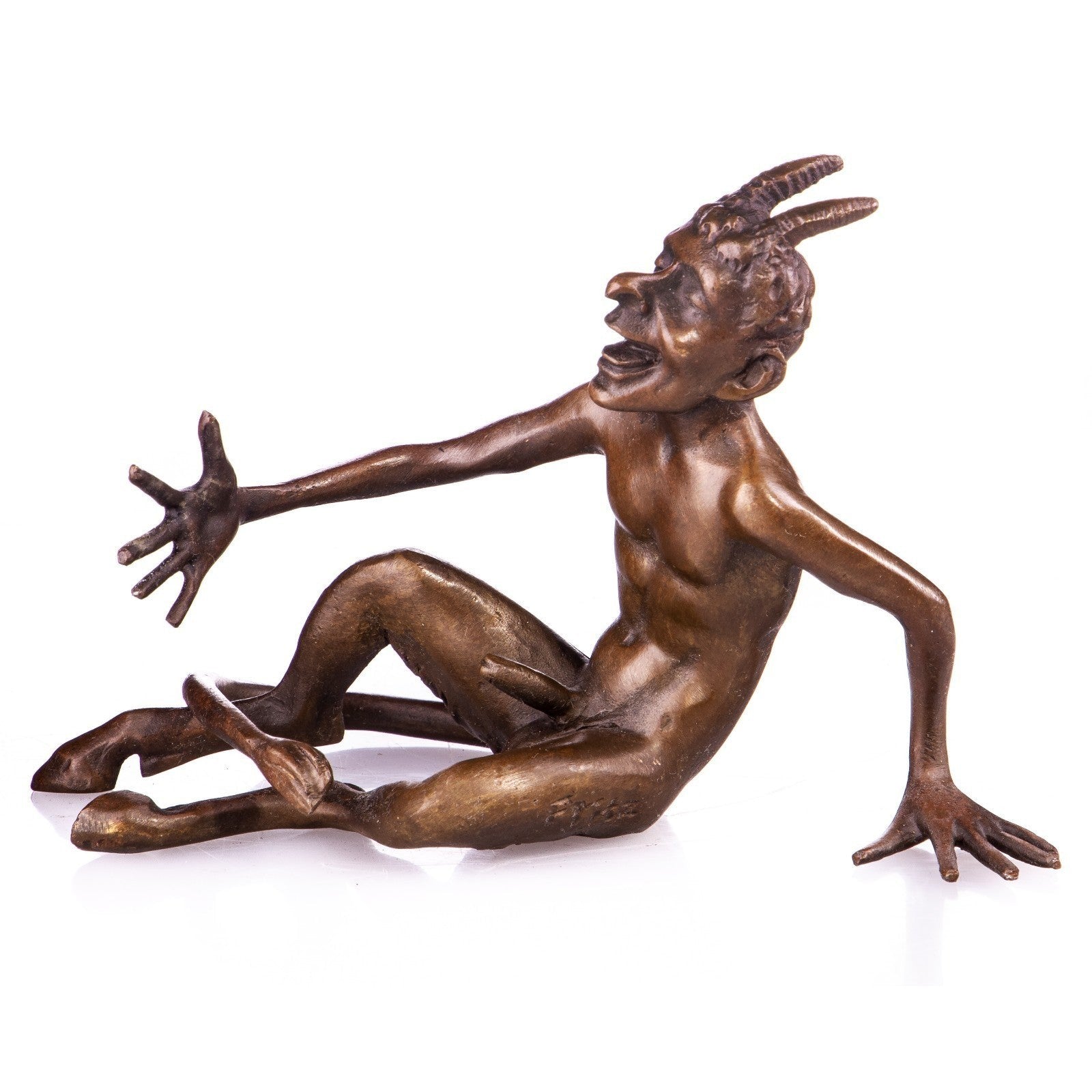 Laughing Satyr Erotic Bronze Mythological Sculpture, Mythology & Deity