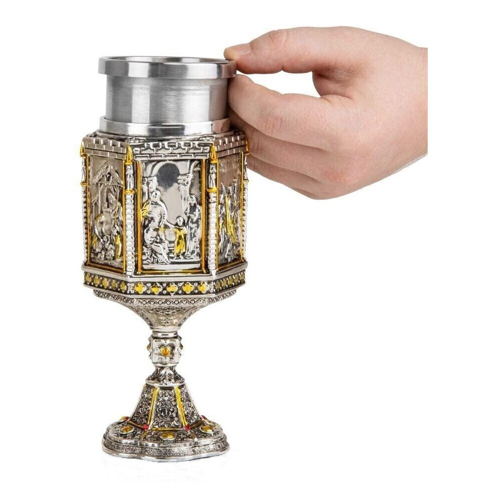 Life of Jesus Kiddush Shabbat cup Chalice (Stainless Steel Tumbler)