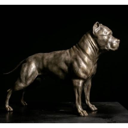 Life size Bronze Pitbull | Animal Sculptures | Home Decor