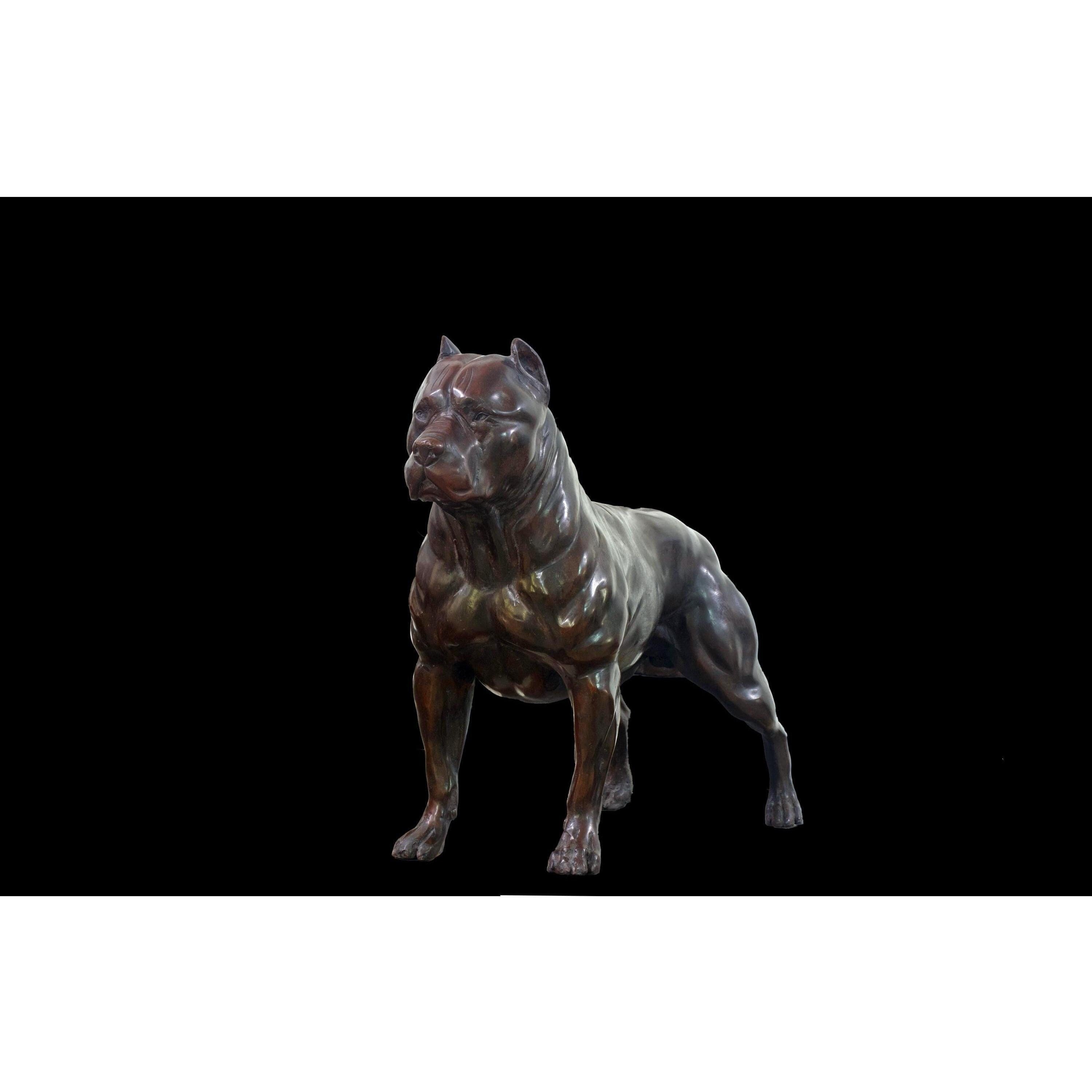 Life size Bronze Pitbull | Animal Sculptures | Home Decor