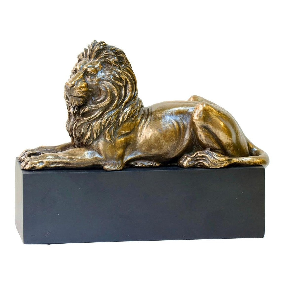 Lion Figurine.Lion Statue.Lion with Stand Sculpture, Animal Sculptures
