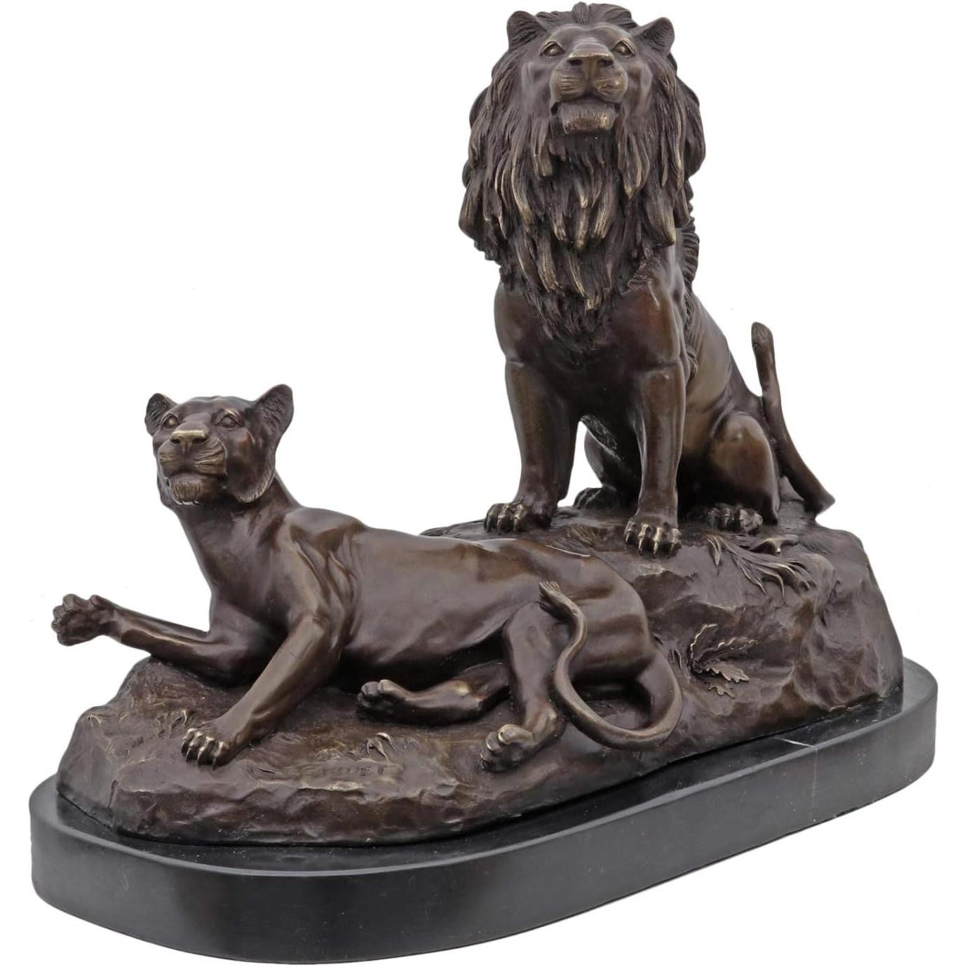 Lion and Lioness | Animal Sculptures | Home Decor | Handcrafted