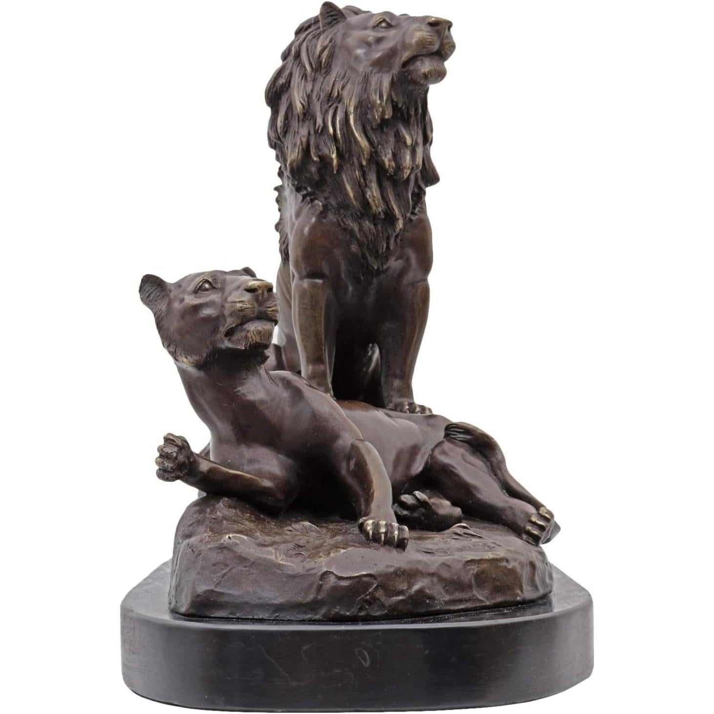 Lion and Lioness | Animal Sculptures | Home Decor | Handcrafted