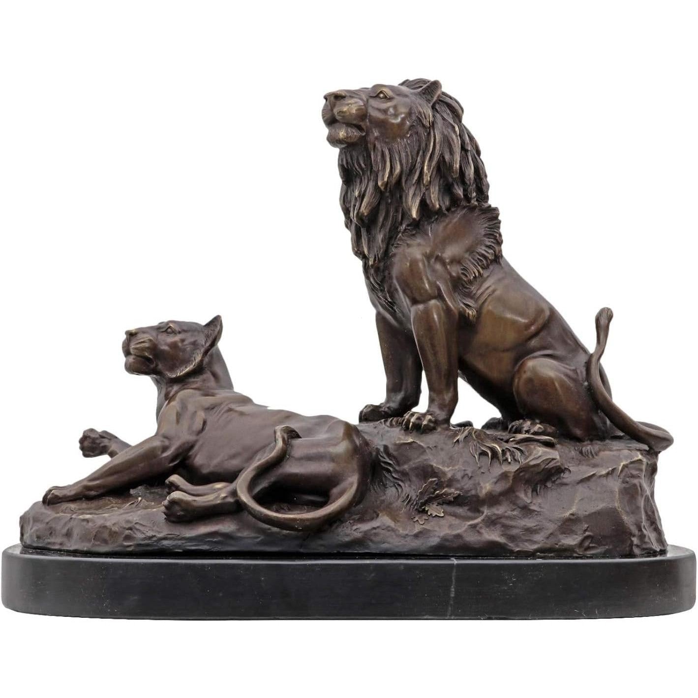 Lion and Lioness | Animal Sculptures | Home Decor | Handcrafted