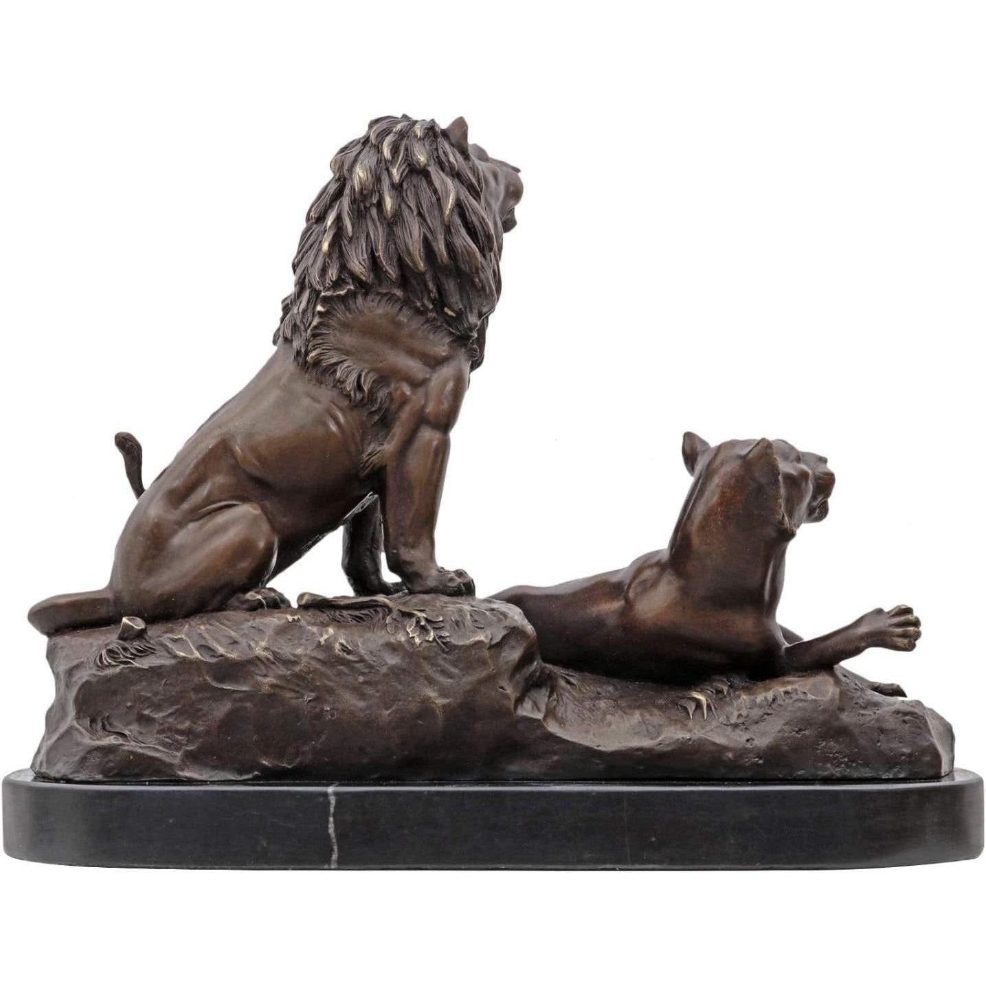 Lion and Lioness | Animal Sculptures | Home Decor | Handcrafted
