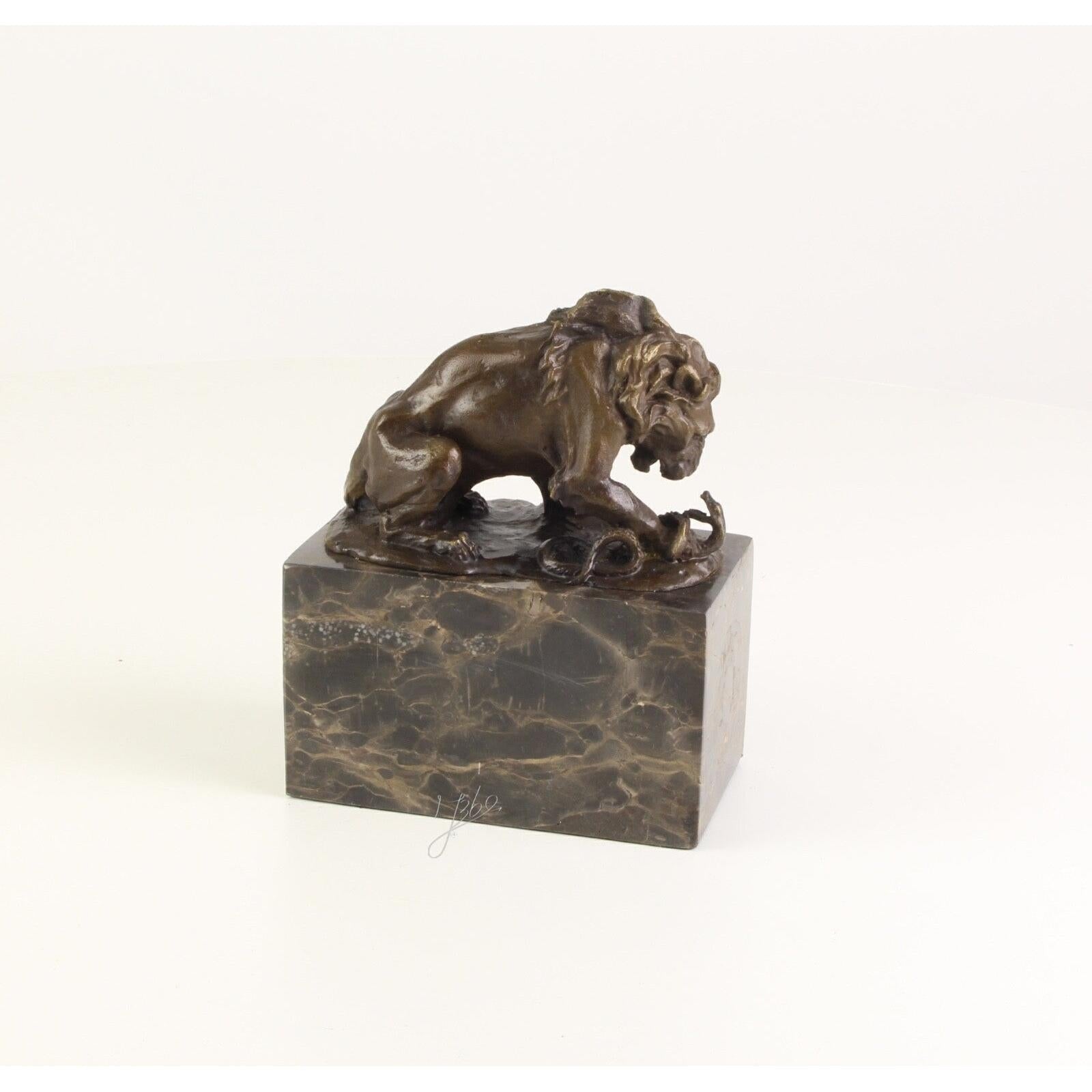 Lion and Serpent | Animal Sculptures | Home Decor | Handcrafted