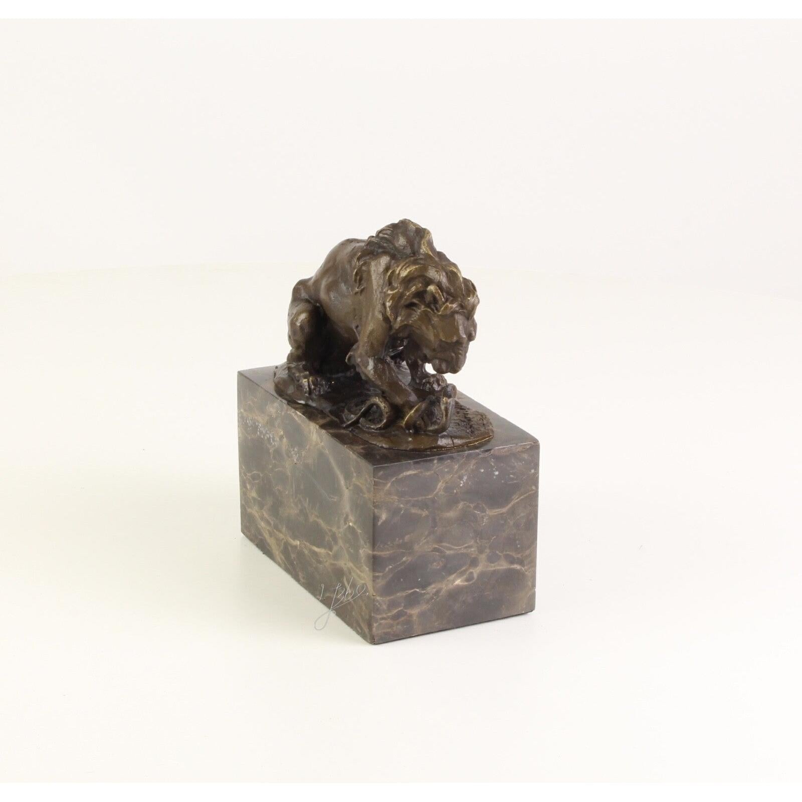 Lion and Serpent | Animal Sculptures | Home Decor | Handcrafted