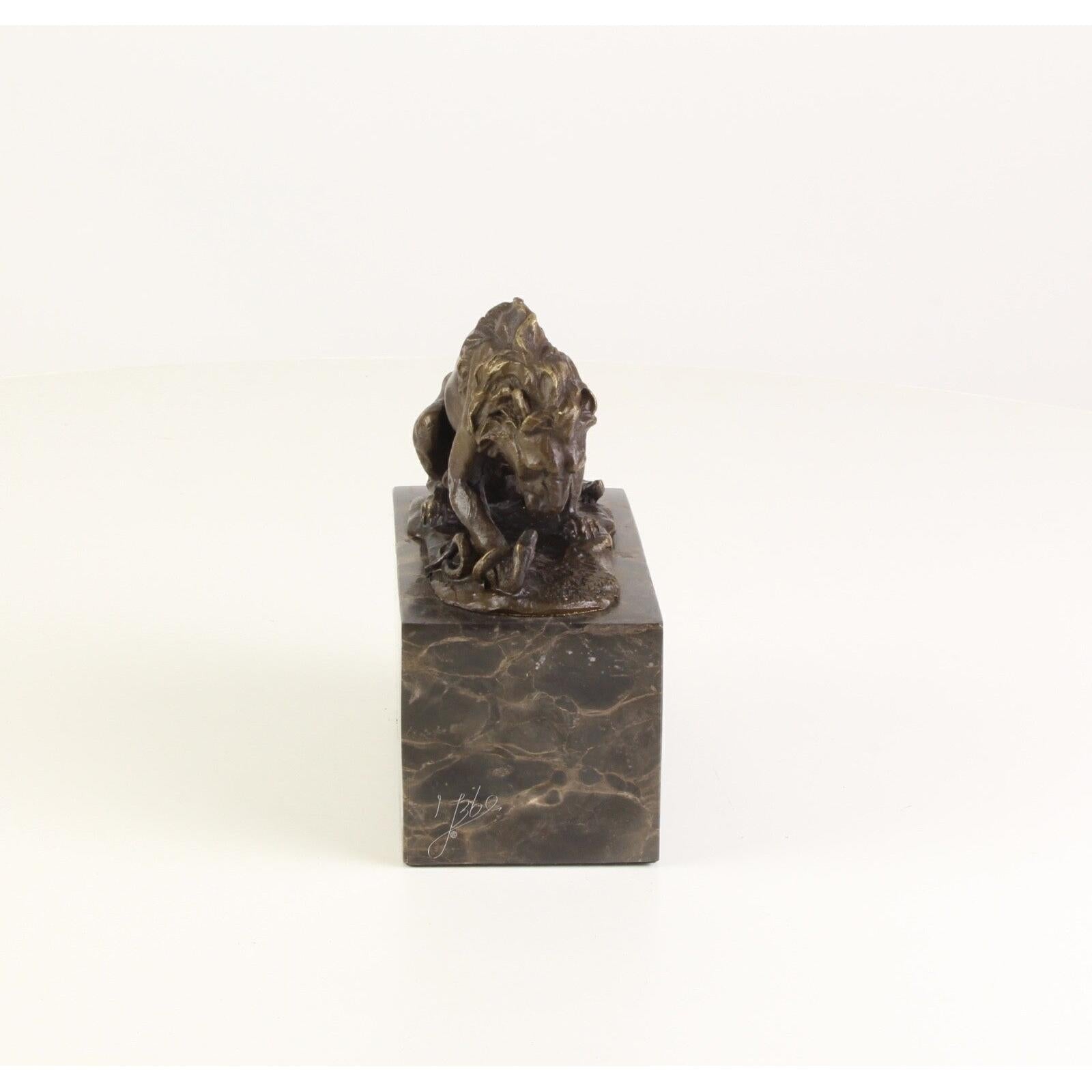 Lion and Serpent | Animal Sculptures | Home Decor | Handcrafted