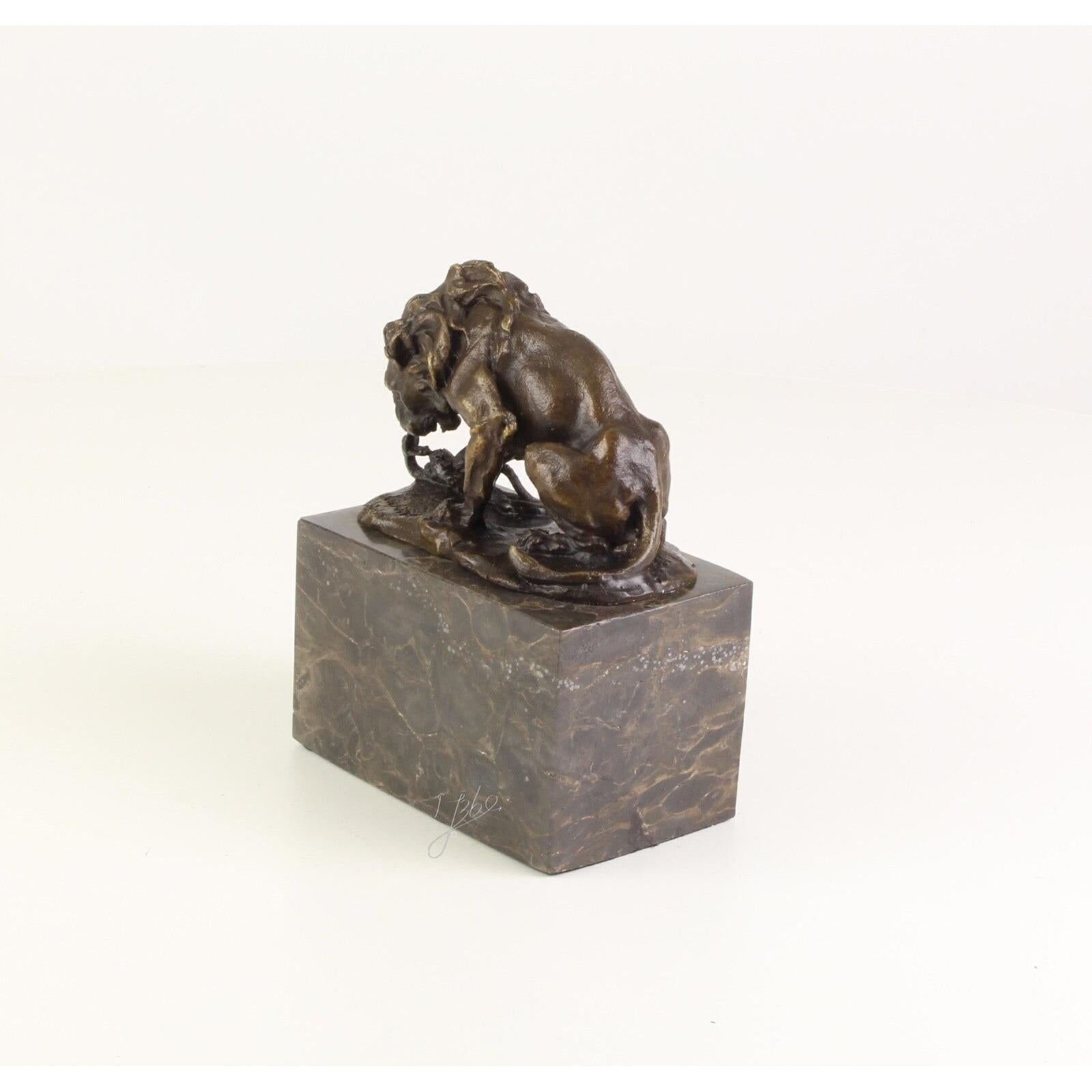 Lion and Serpent | Animal Sculptures | Home Decor | Handcrafted