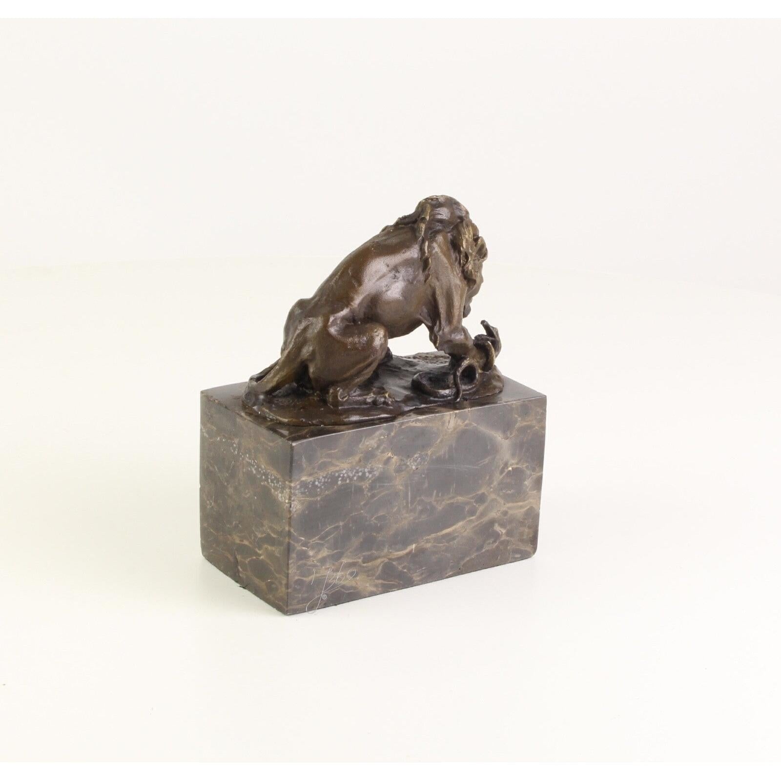 Lion and Serpent | Animal Sculptures | Home Decor | Handcrafted