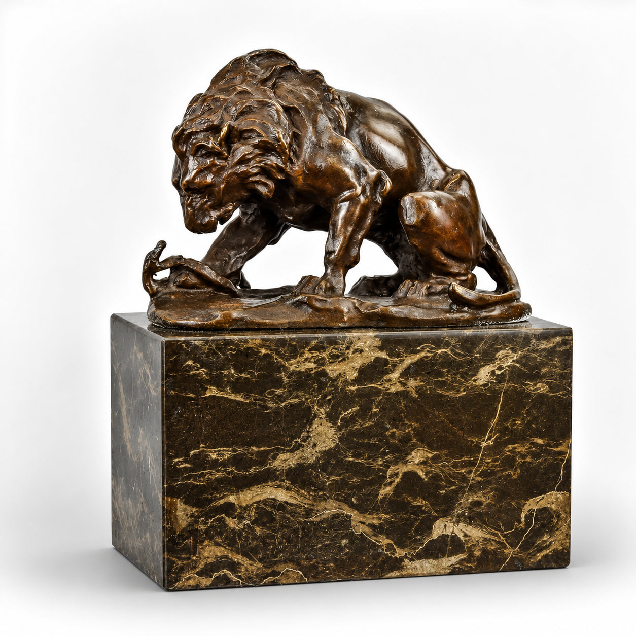 Lion and Serpent | Animal Sculptures | Home Decor | Handcrafted